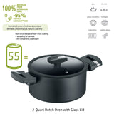 15445411 B. Green 11.5-Inch Sauté Pan with Glass Lid